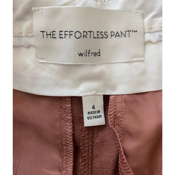 Wilfred The Effortless Pant Women's Size 4 Brown Pleated Front Wide Leg Trousers - Picture 4 of 9